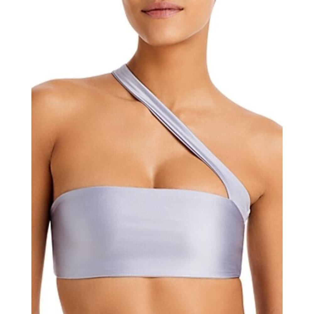 Jade Swim Halo Asymmetric Bikini Top Periwinkle Size S